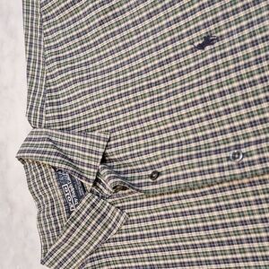 Vintage Polo Ralph Lauren Plaid Blue Green Button Up Marlowe XL Longsleeve Shirt